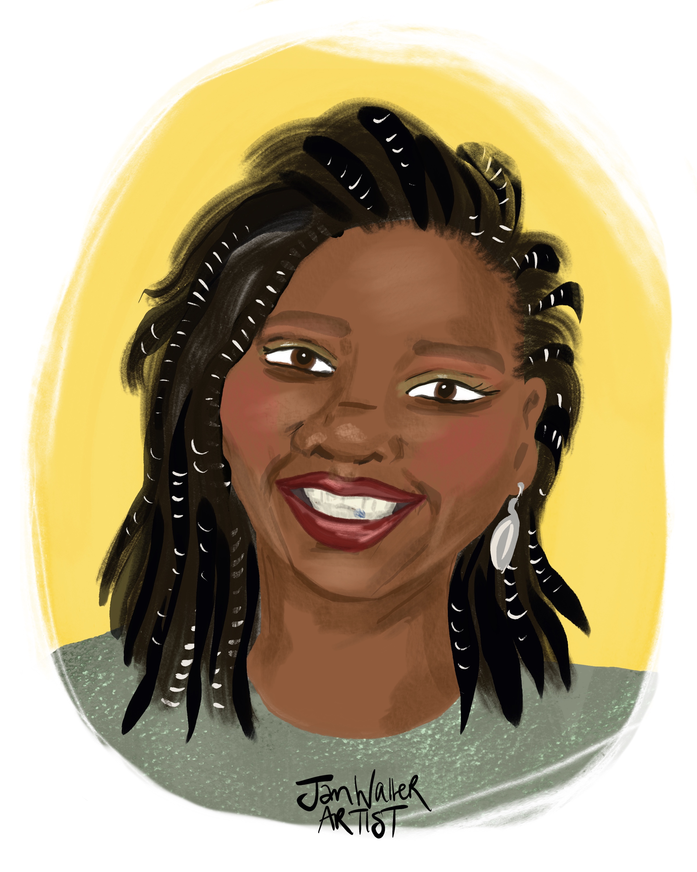 Portrait of GBBO Contestent Hermine used by Fantasy Bake Off Website