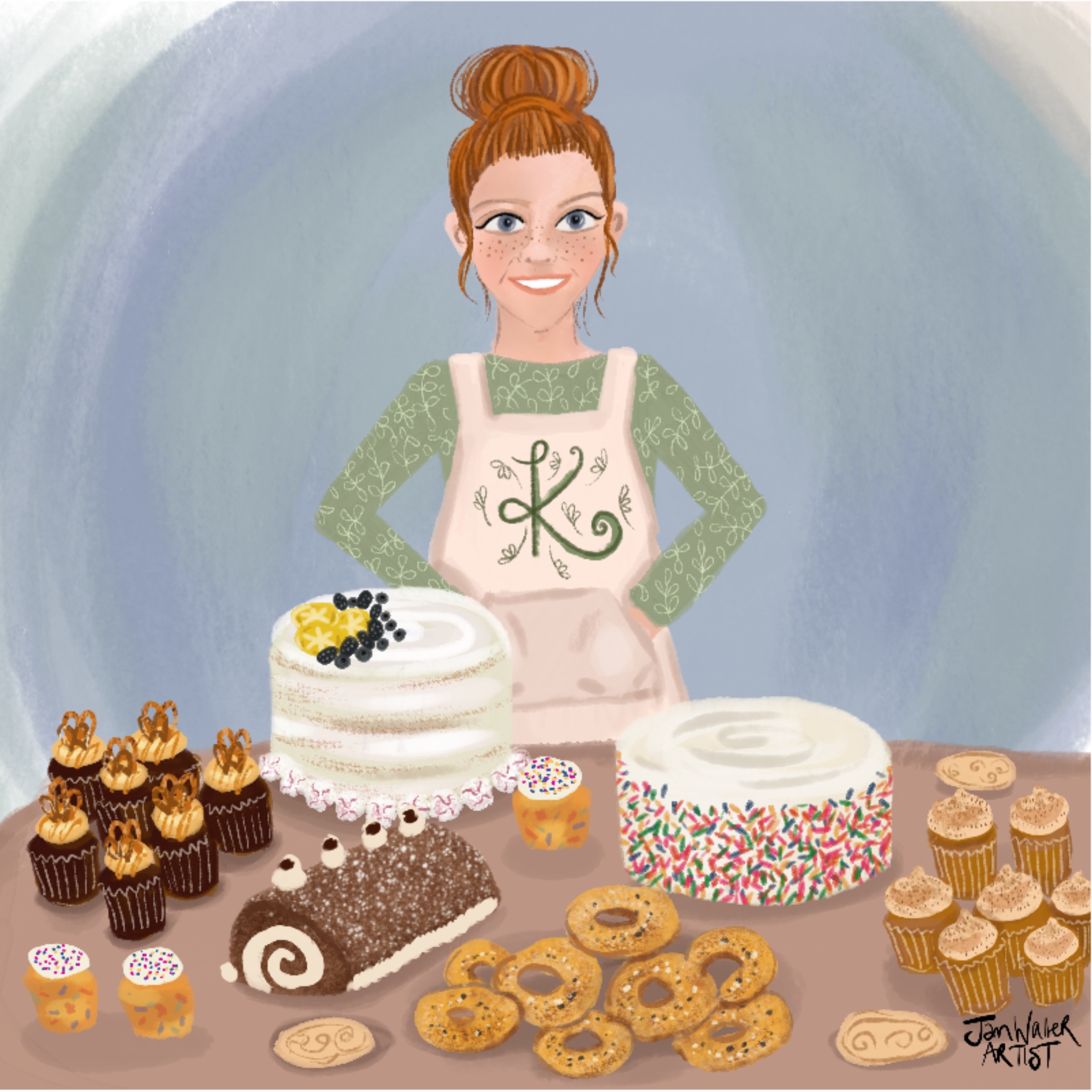 Illustration for Love Kates Kitchen Website